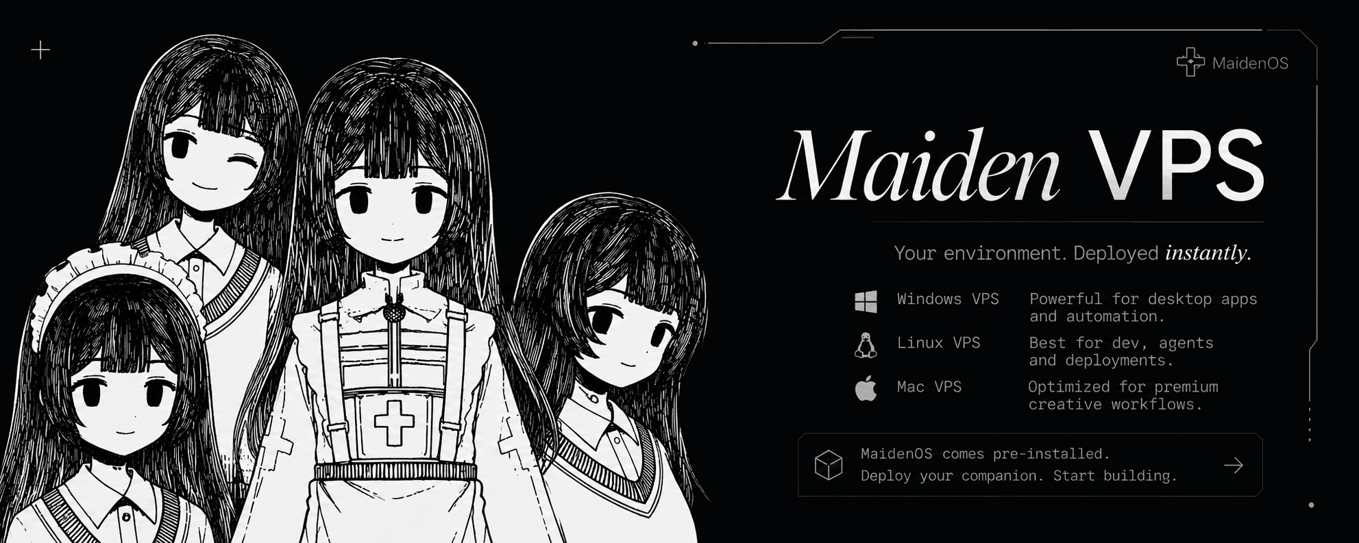 Maiden VPS — your environment, deployed instantly